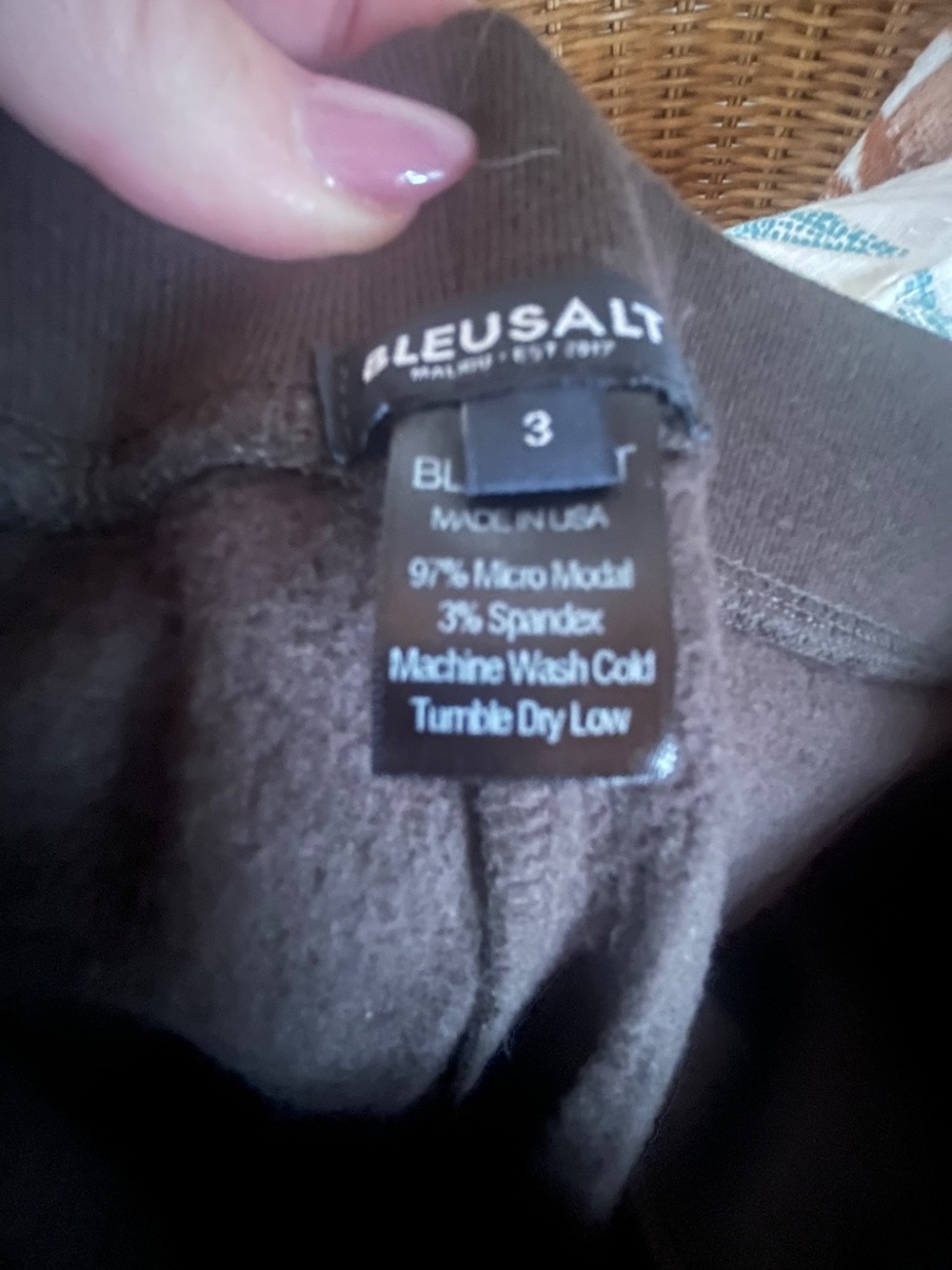 Bleusalt Brown "Luxe" Pants, M - Picture 3 of 3